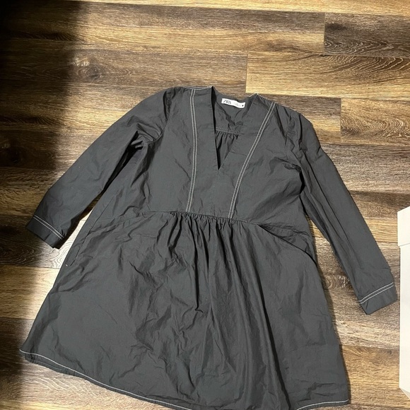 Zara Topstitched Mini Dress - Picture 5 of 7